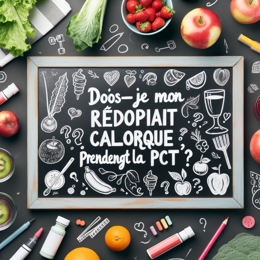 Dois-je réduire mon apport calorique pendant la PCT ?