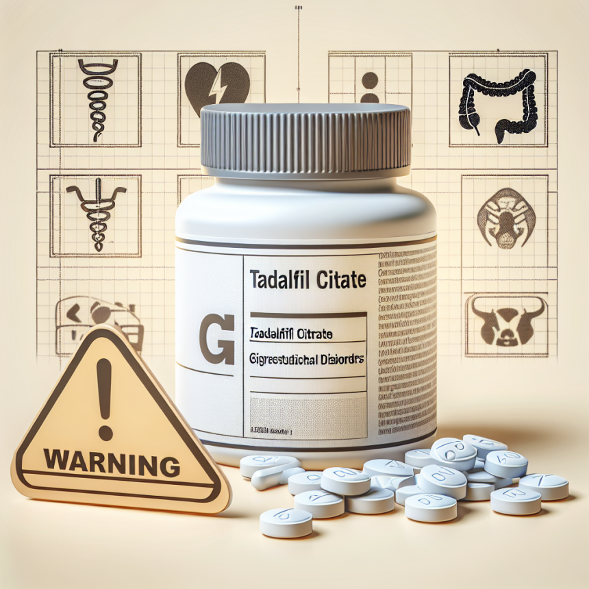 Le tadalafil citrate (Cialis générique) et les risques de troubles gastro-intestinaux